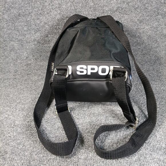 Polo‎ Sport Ralph Lauren Mini Backpack Black Logo Bag 90s Vintage